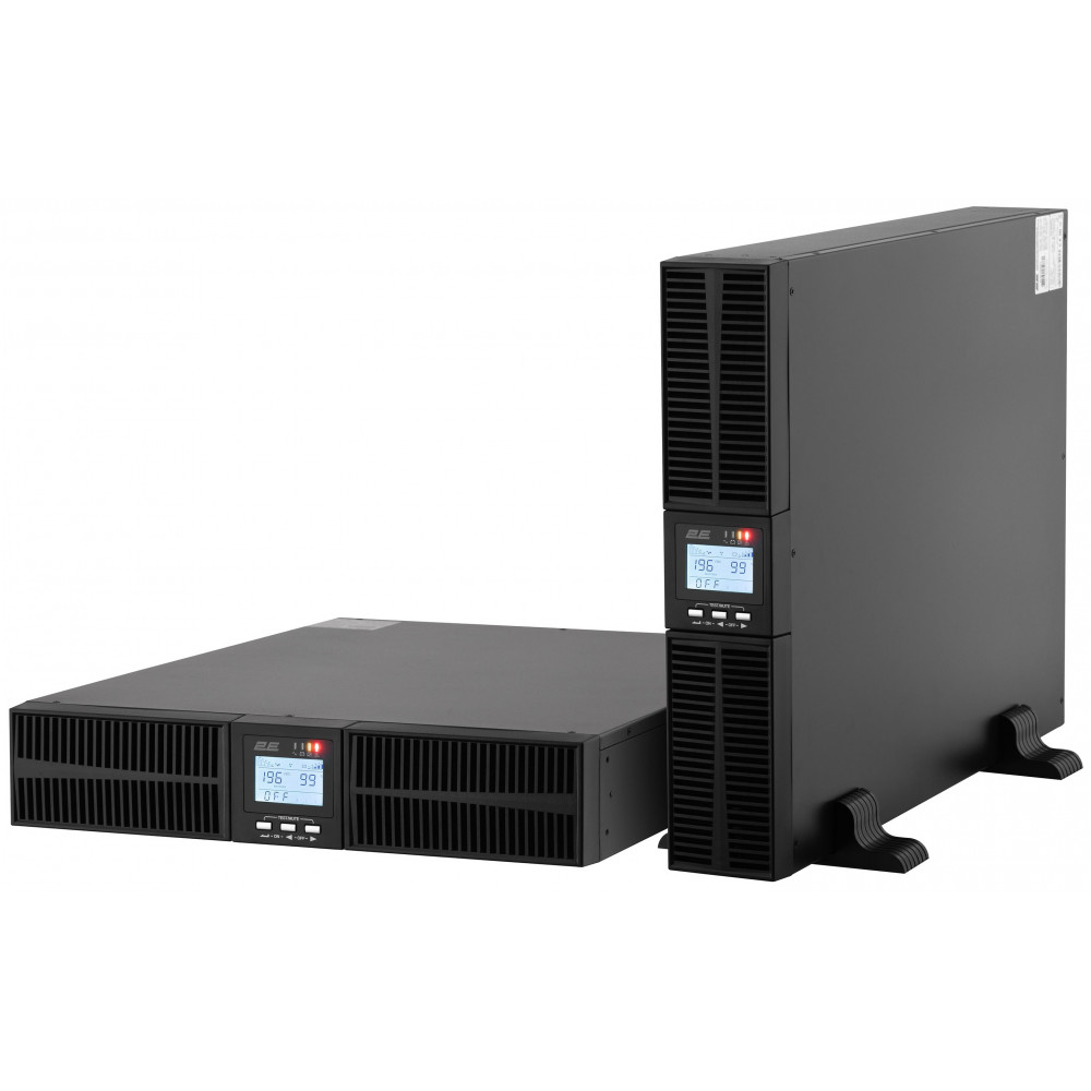 Джерело безперебійного живлення 2E SD10000RTL, 10kVA/10kW, RT2U, LCD, USB, на зовнішні АКБ, Terminal in&out