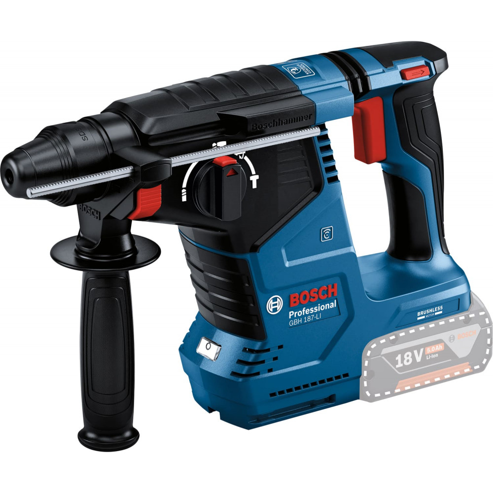Перфоратор акумуляторний Bosch Professional GBH 187-LI SDS-Plus 18В 2.4Дж 2.9кг без АКБ та ЗП