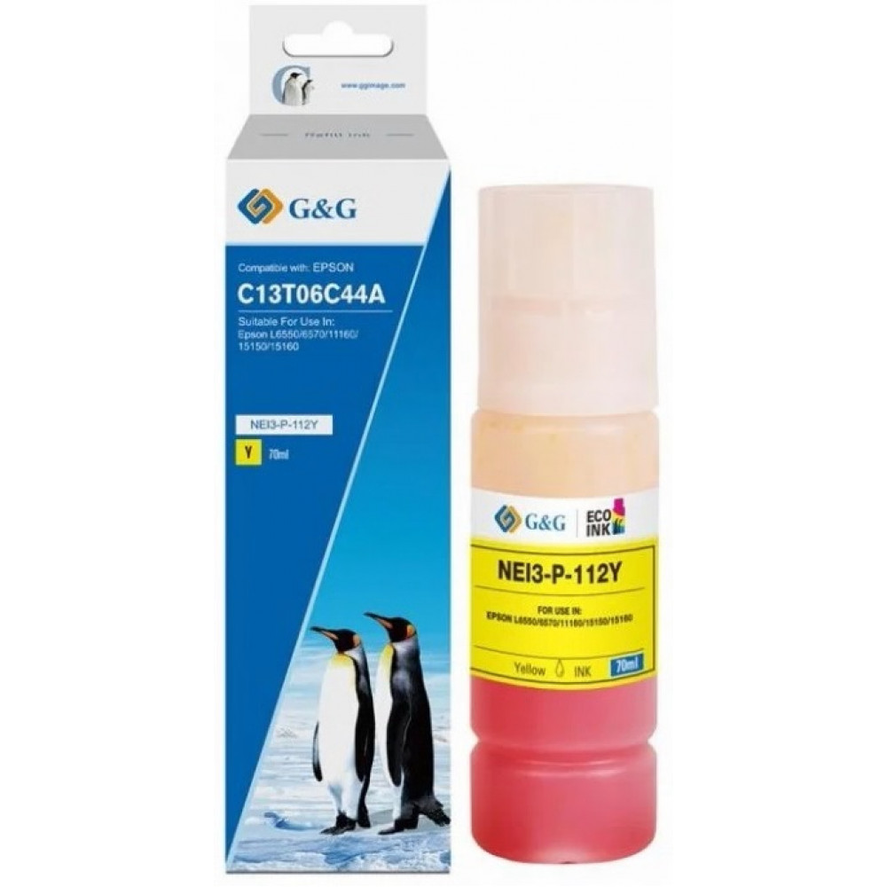 Контейнер G&G з чорнилом до Epson L15150/15160 Yellow pigm
