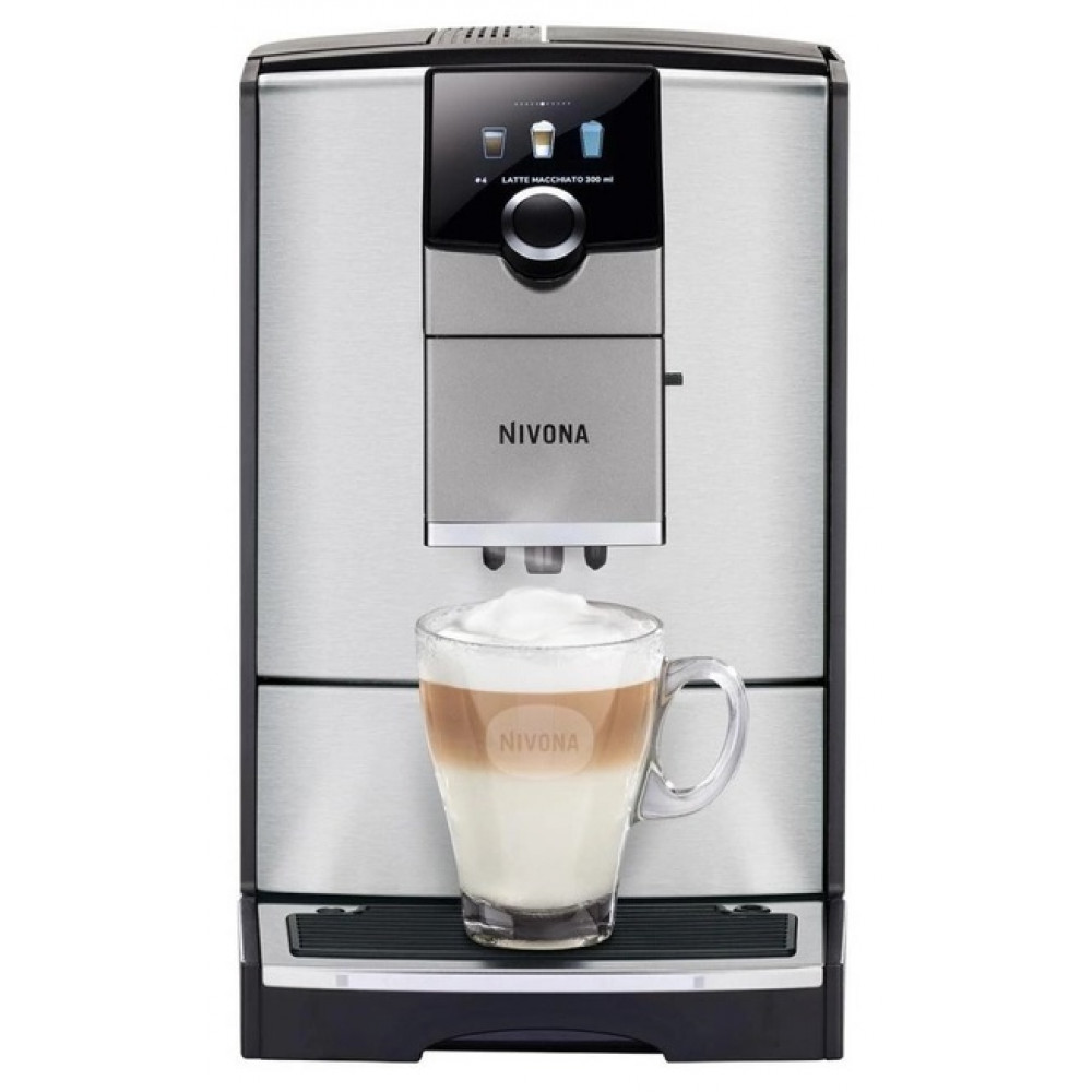 Кавомашина Nivona CafeRomatica 2.2л, зерно + мелена, автомат.капучинатор, авторецептів - 5, сіро - чорний