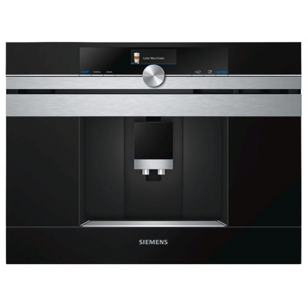 Кавомашина Siemens вбудована, 2.4л, зерно+мелена, автомат.капуч, LED-дисплей, авторецептів -29, чорний
