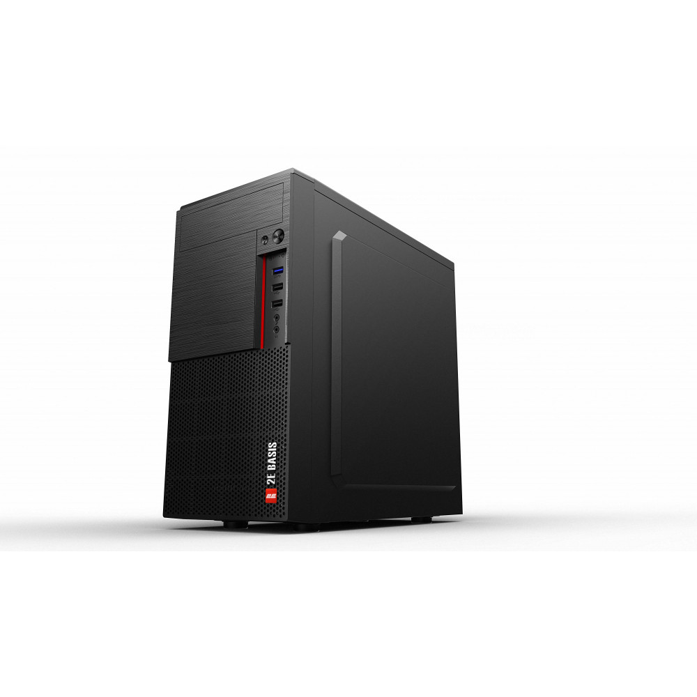 Корпус 2E Basis RD860-3U без БЖ, 1xUSB3.0, 2xUSB2.0, VGA 320мм, mATX, чорний