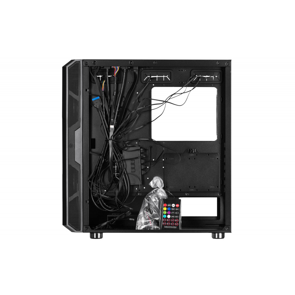 Корпус 2E GAMING Contego Neo GW05 без БЖ 2xUSB3.0, 1xUSBType-C, 2x200мм, ARGB, 3x120мм ARGB, VGA 380мм, LCS ready, контролер з пультом, TG Side Panel, EATX, чорний