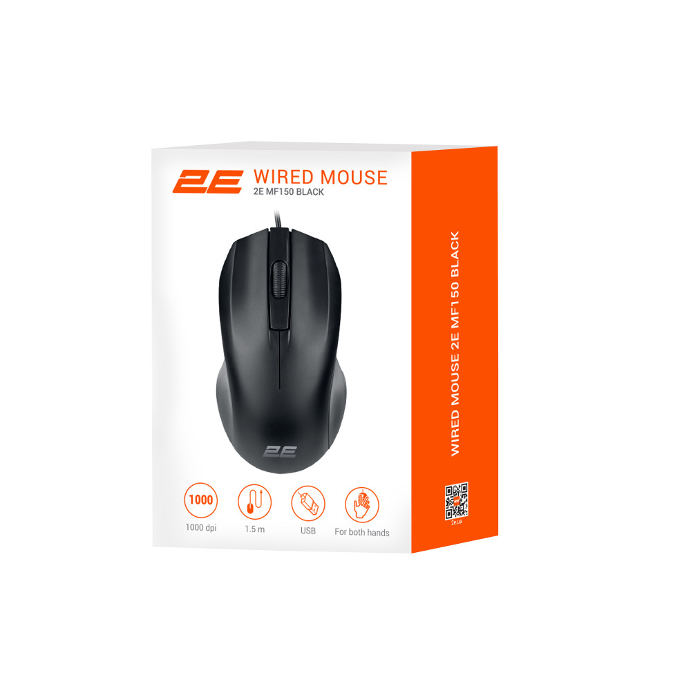 Миша 2E MF150, USB-A, чорний
