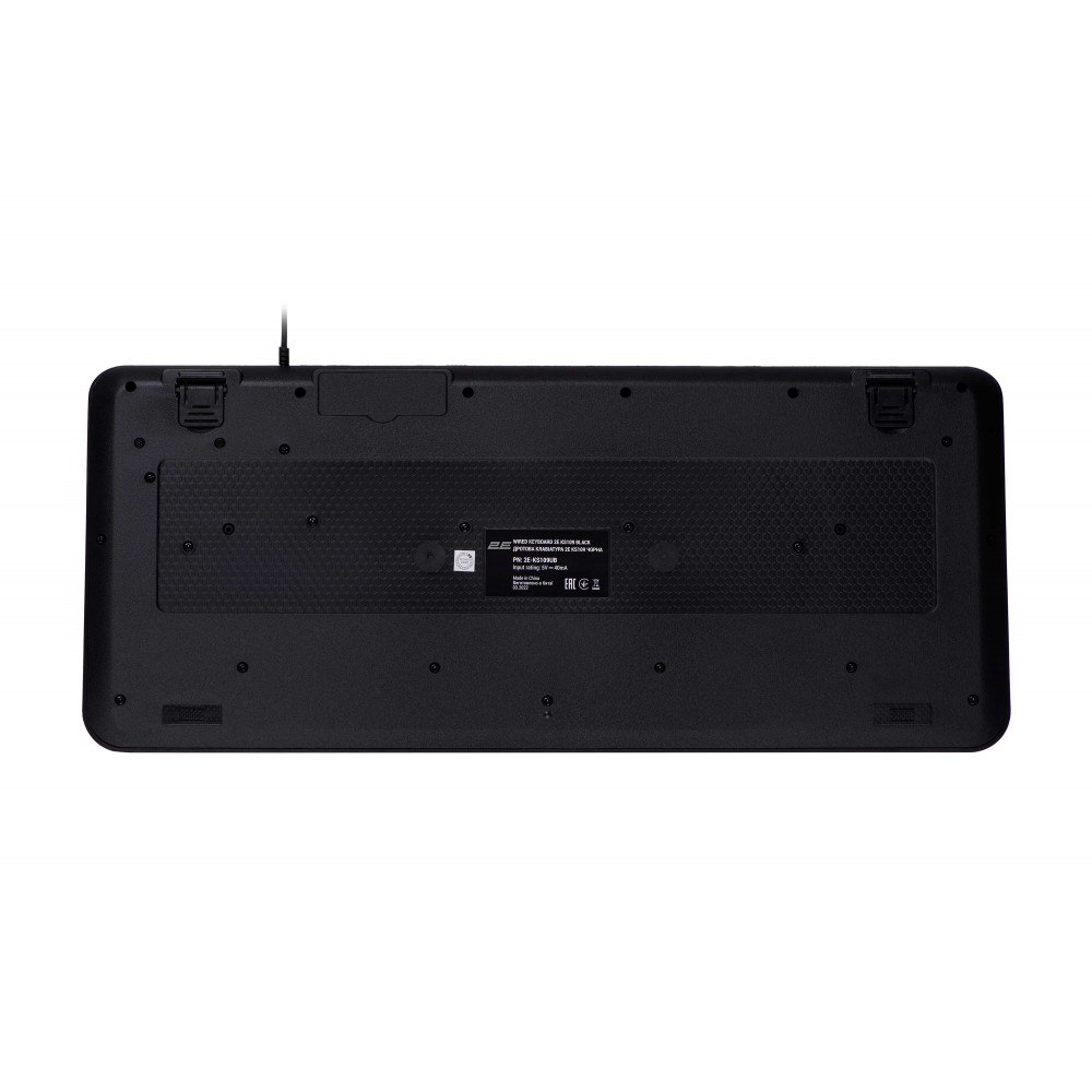 Клавіатура мембранна 2E KS109 104key, USB-A, EN/UK/RU, чорний