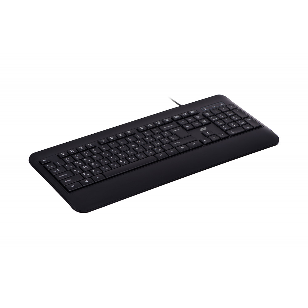 Клавіатура мембранна 2E KS109 104key, USB-A, EN/UK/RU, чорний