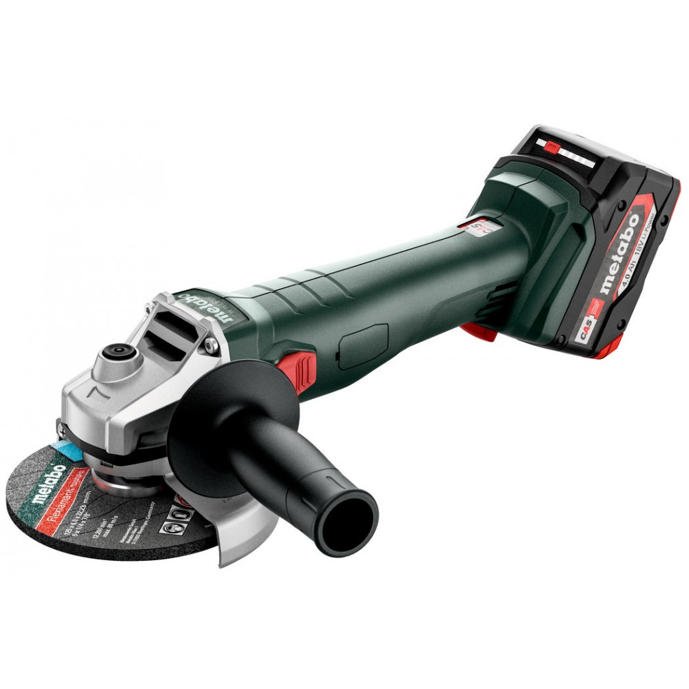 Шліфмашина кутова акумуляторна Metabo W 18 L 9-125 125мм 18В 2х4А·год 8500об/хв 2.3кг