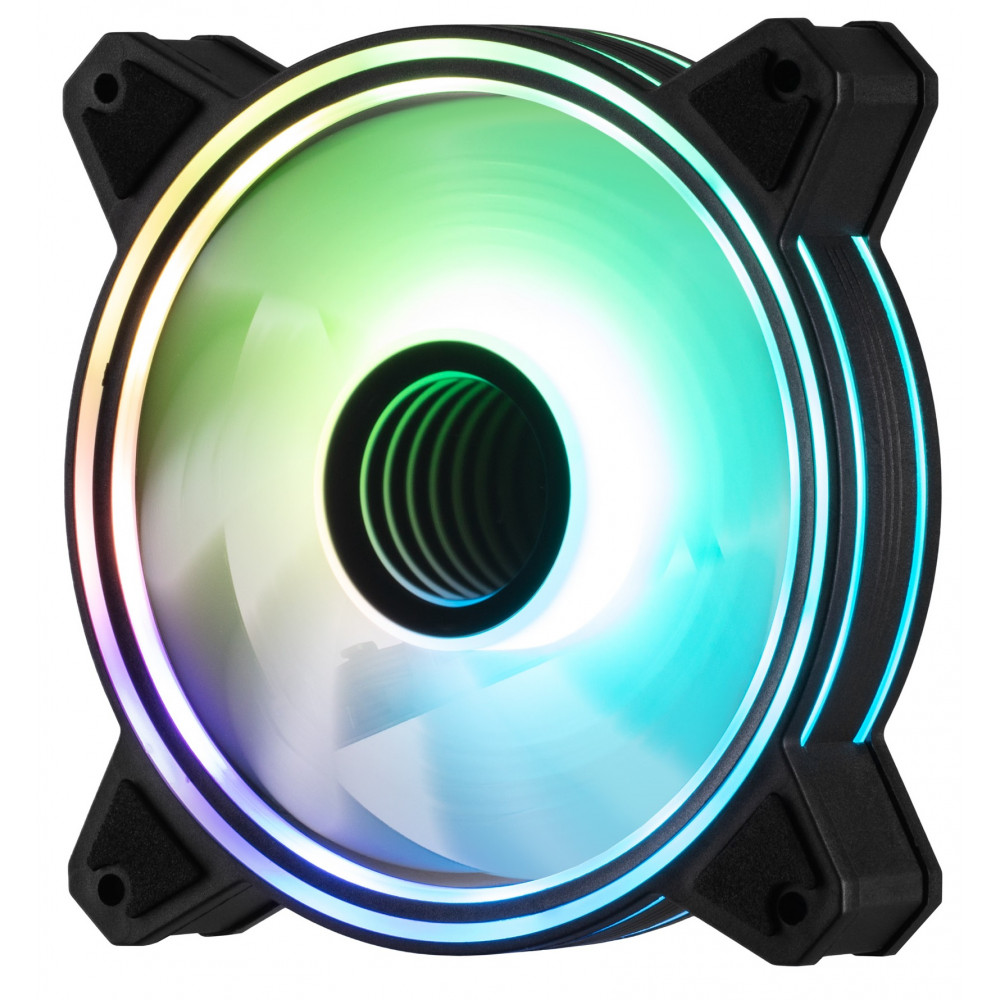 Корпусний вентилятор 2E GAMING Air Cool Infinity M ACF120IMW-ARGB, 120мм, 1200rpm, 3pin, 3pin +5VARGB, 22dBa, чорний