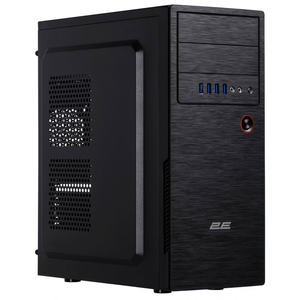 Корпус 2E Alfa E1802 без БЖ 4xUSB3.0, VGA 320мм, ATX, чорний