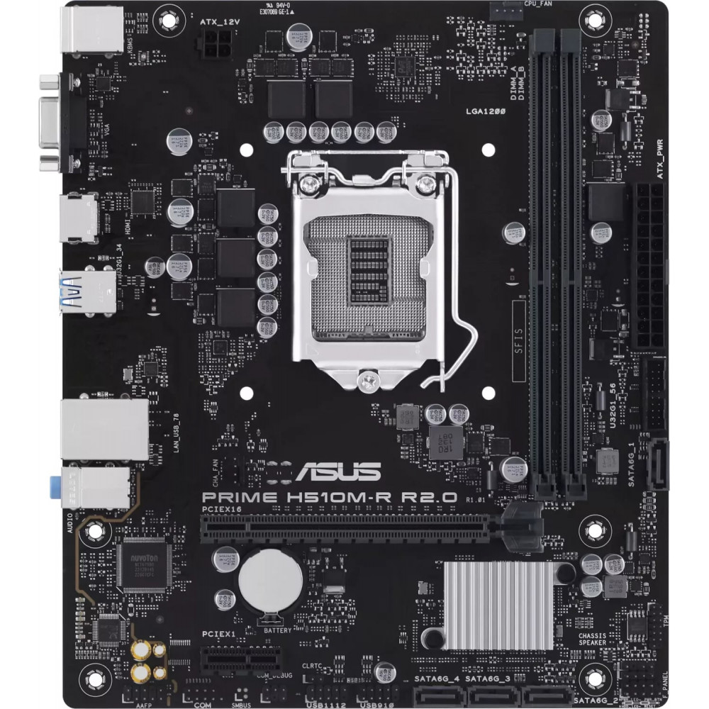 Материнcька плата ASUS PRIME H510M-R R2.0-SI s1200 H470 2xDDR4 HDMI D-Sub mATX White BOX WITH ACCESSORY