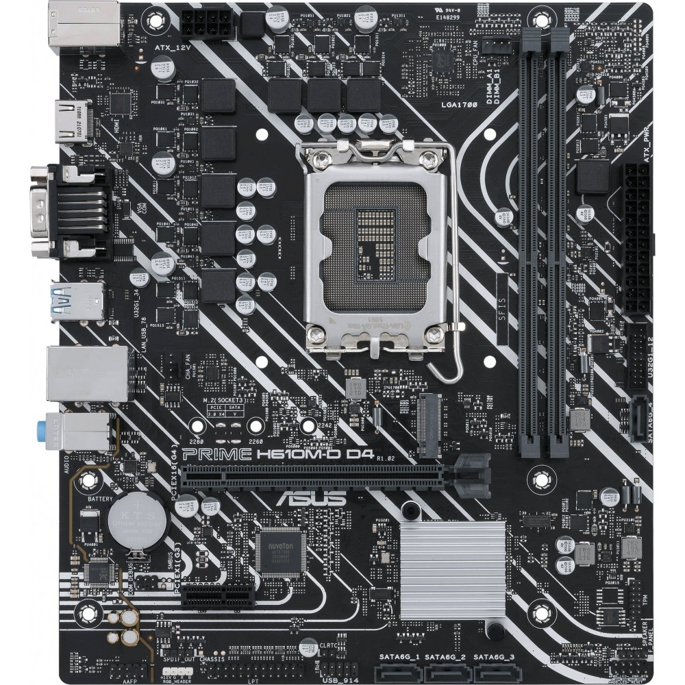 Материнcька плата ASUS PRIME H610M-D D4 s1700 H610 2xDDR4 M.2 HDMI D-Sub mATX