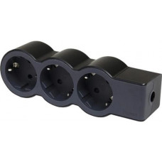 Подовжувач Legrand стандарт, 3хSchuko, 16А, без кабелю, чорний