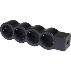Подовжувач Legrand стандарт, 4хSchuko, 16А, без кабелю, чорний