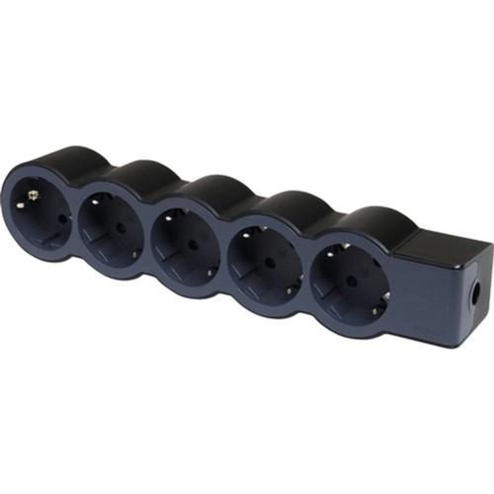 Подовжувач Legrand стандарт, 5хSchuko, 16А, без кабелю, чорний