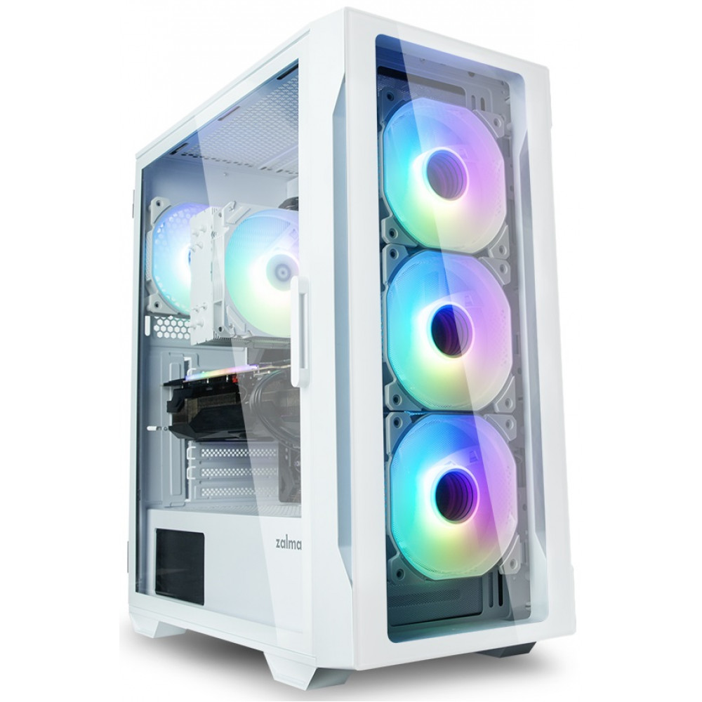 Корпус Zalman I3 Neo TG без БЖ, 1xUSB3.0, 2xUSB2.0, 4x120мм ARGB, VGA 355мм, LCS ready, TG Side/Front Panel, ATX, білий