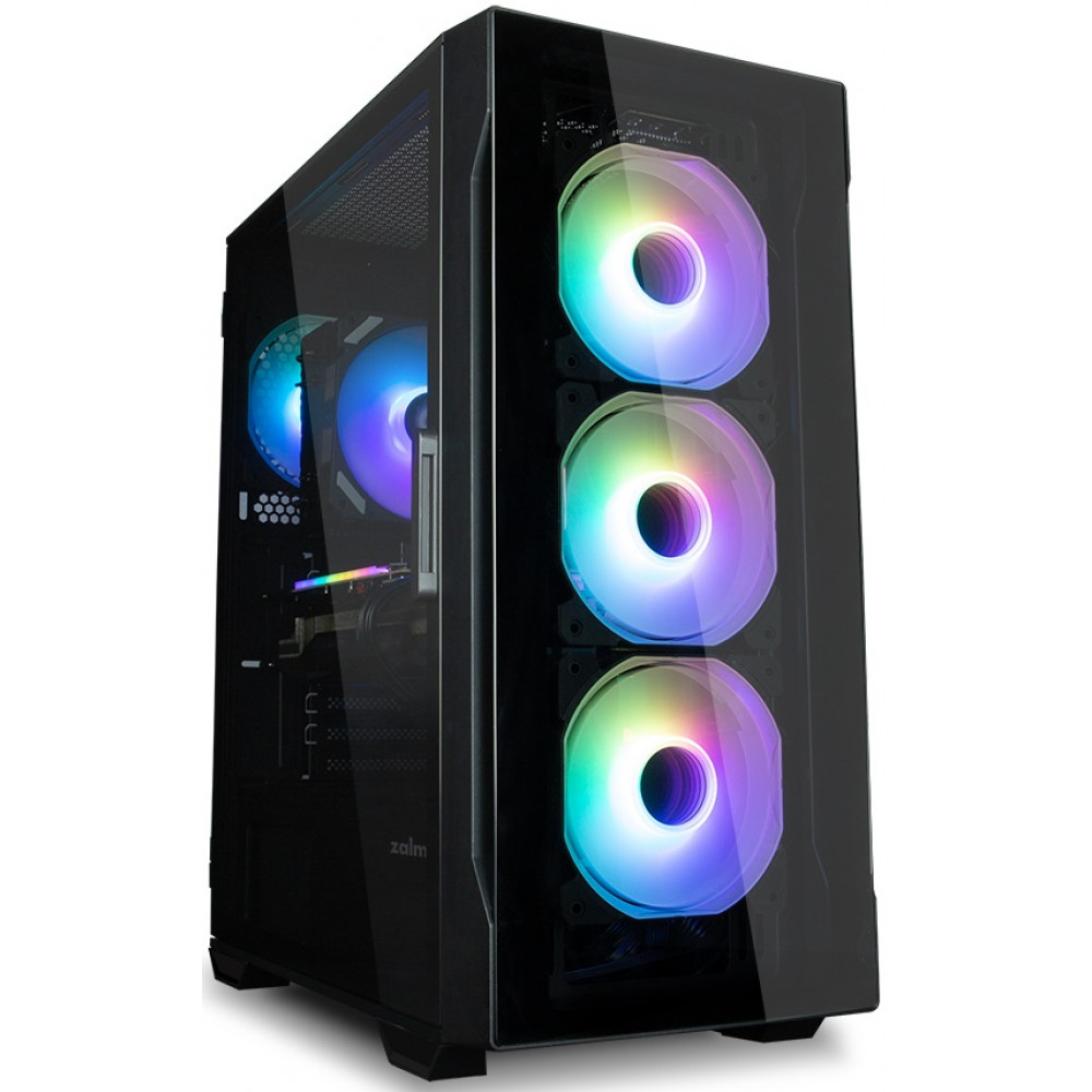 Корпус Zalman I3 Neo TG без БЖ, 1xUSB3.0, 2xUSB2.0, 4x120мм ARGB, VGA 355мм, LCS ready, TG Side/Front Panel, ATX, чорний