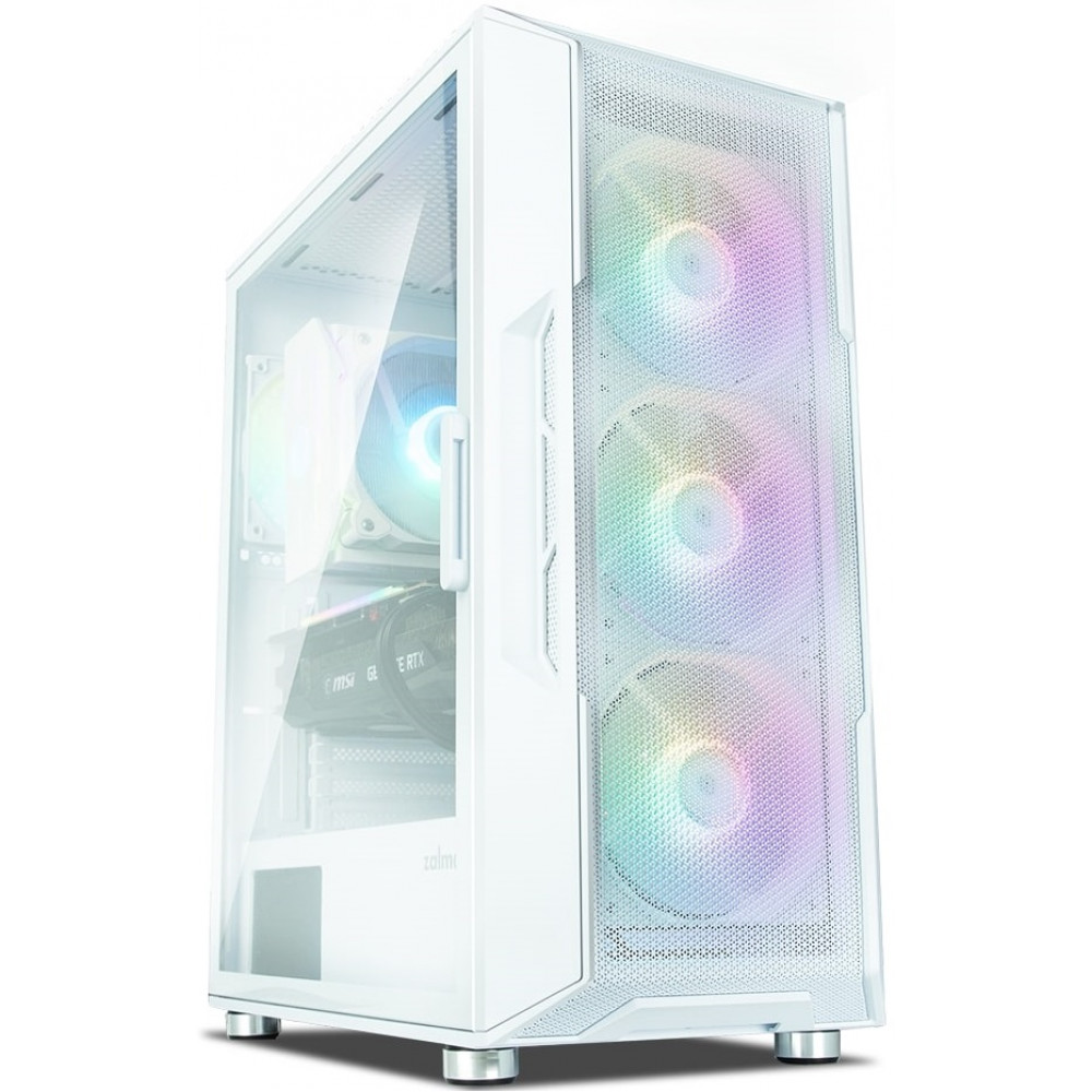 Корпус Zalman I3 Neo без БЖ, 1xUSB3.0, 2xUSB2.0, 4x120мм RGB, VGA 355мм, LCS ready, TG Side Panel, ATX, білий