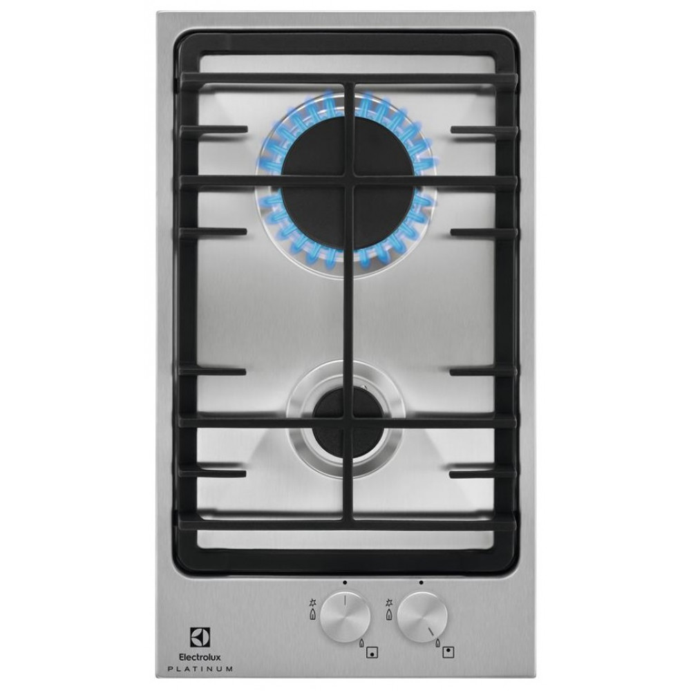 Варильна поверхня Electrolux газова, 30см, чавун, Доміно, нерж