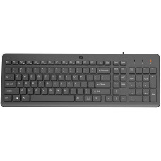 Клавіатура мембранна HP 150, 104key, USB-A, EN/RU, чорний