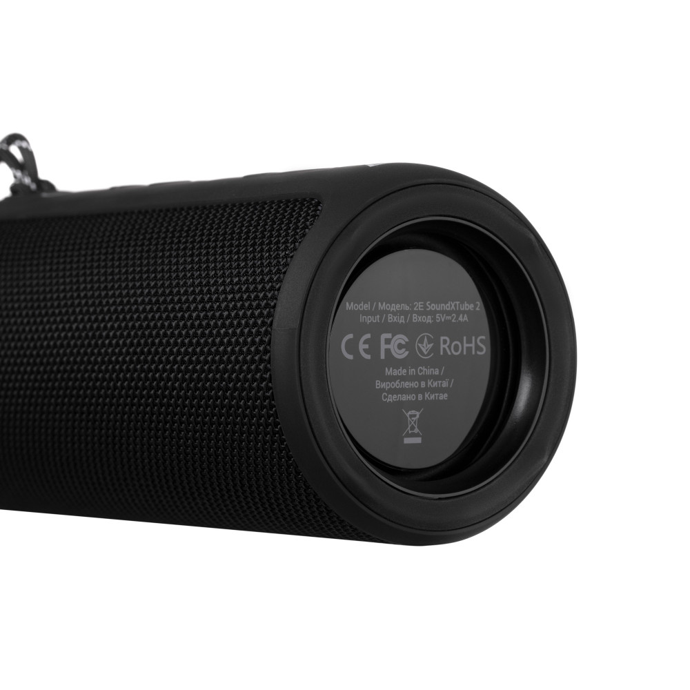 Акустична система 2E SoundXTube2 TWS, MP3, Wireless, Waterproof Black