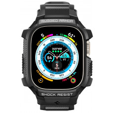 Чохол та ремінець 2в1 Spigen для Apple Watch Ultra 49mm, Rugged Armor Pro, Black