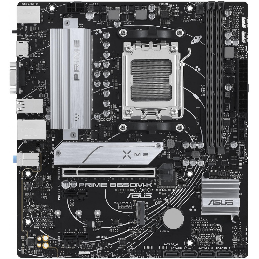 Материнcька плата ASUS PRIME B650M-K sAM5 B650 2xDDR5 M.2 HDMI D-Sub mATX