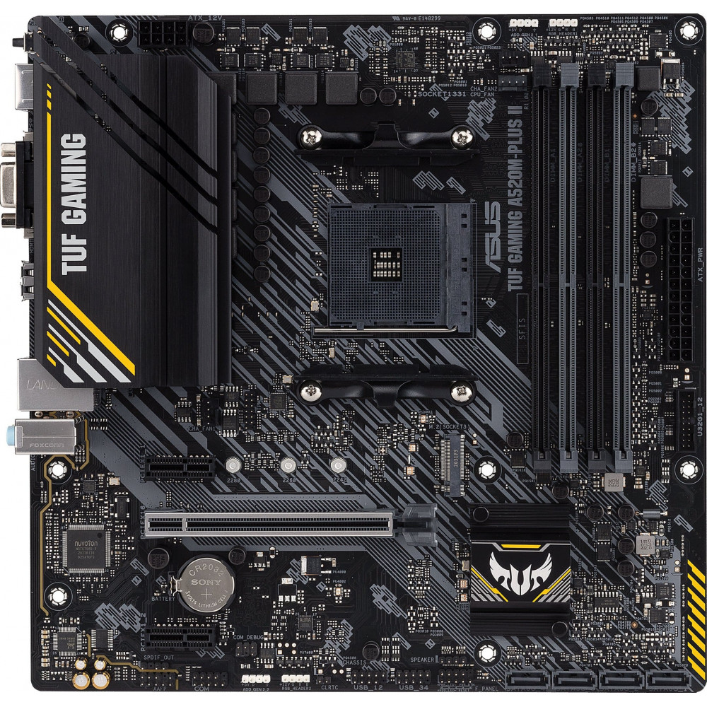 Материнcька плата ASUS TUF GAMING A520M-PLUS II sAM4 A520 4xDDR4 HDMI DVI D-Sub mATX