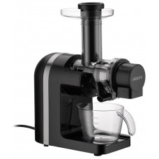 Соковитискач Ardesto шнековий 200Вт, чаша-0.6л, жмих-0.7л, пластик/метал, чорно-сріблястий