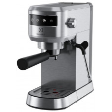 Кавоварка Electrolux ріжкова, 1л, мелена, ручний капуч, LED-дисплей, підігрів чашок, метал