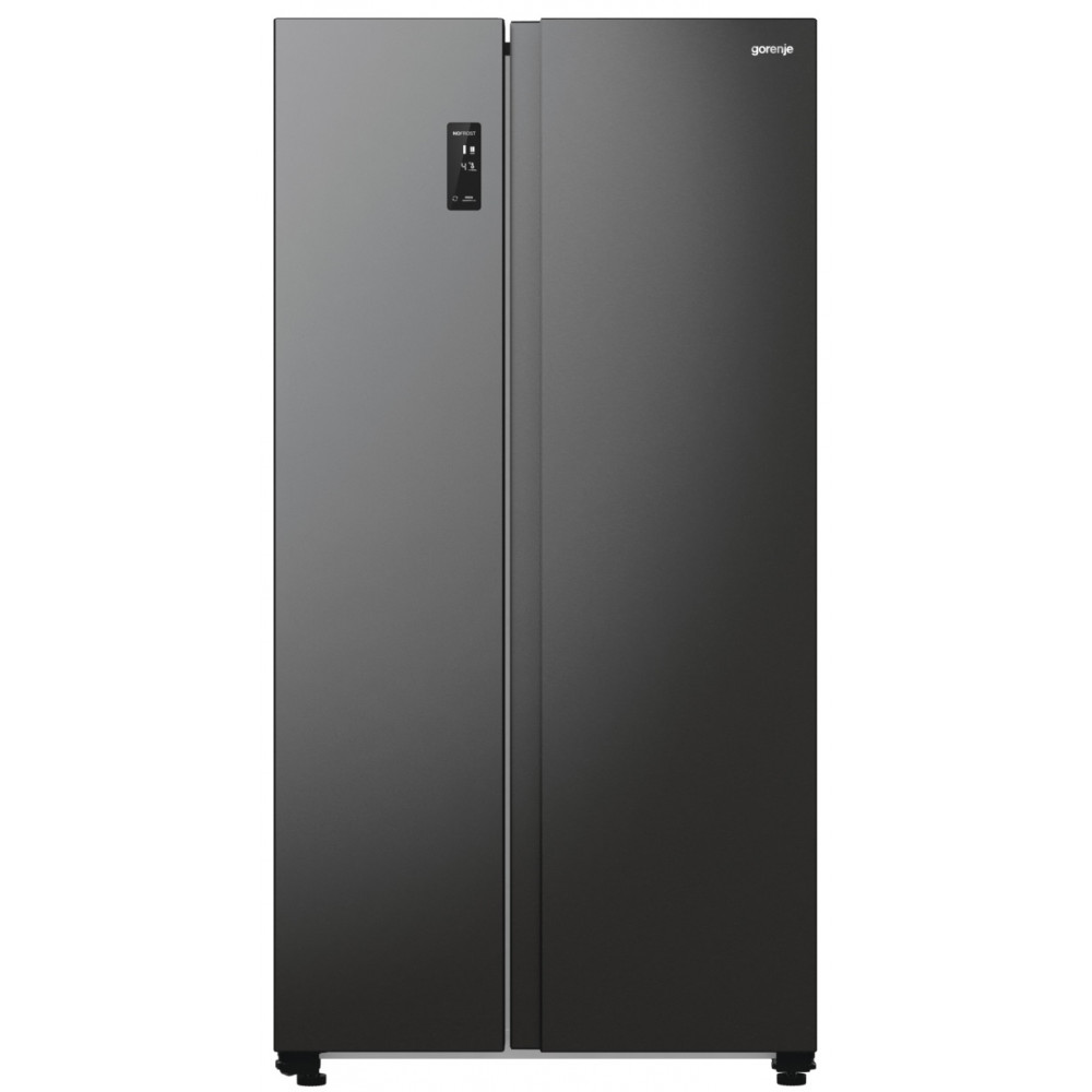 Холодильник SBS Gorenje, 179х67х92см, 2 двері, 356(191)л, А++, NF+, Інв., Зона св-ті, Зовн. Диспл, чорний