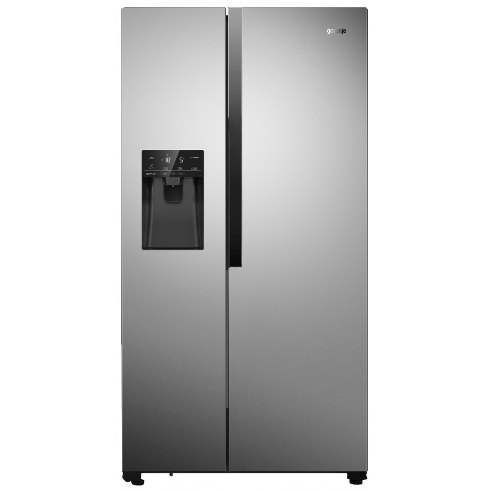 Холодильник Gorenje SBS, 179x68x91см, 2 дв., Х- 368л, М- 167л, A++, NF Plus,  Інвертор, диспенсер, Дисплей, сірий
