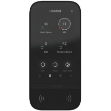 Клавіатура з сенсорним дисплеєм Ajax KeyPad TouchScreen, jeweller, бездротовий, чорний Клавіатура з сенсорним дисплеєм Ajax KeyPad TouchScreen, jeweller, бездротовий, чорний