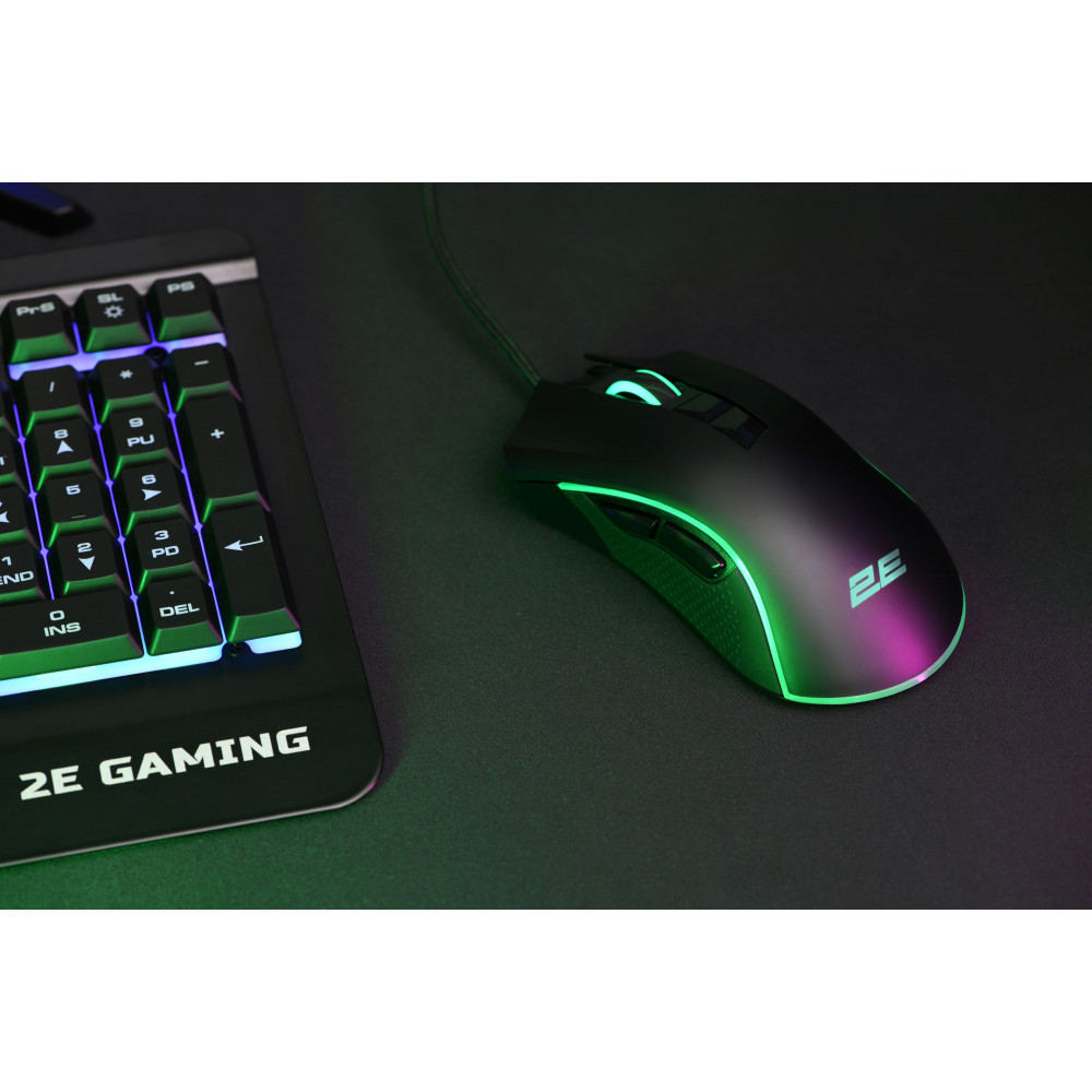 Миша 2E GAMING MG340, RGB, USB-A, чорний