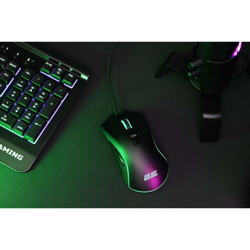 Миша 2E GAMING MG340, RGB, USB-A, чорний