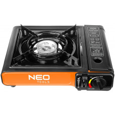 Плитка газова портативна Neo Tools, 2.1кВт, п’єзорозпал, 150г/год, кейс Плитка газова портативна Neo Tools, 2.1кВт, п’єзорозпал, 150г/год, кейс