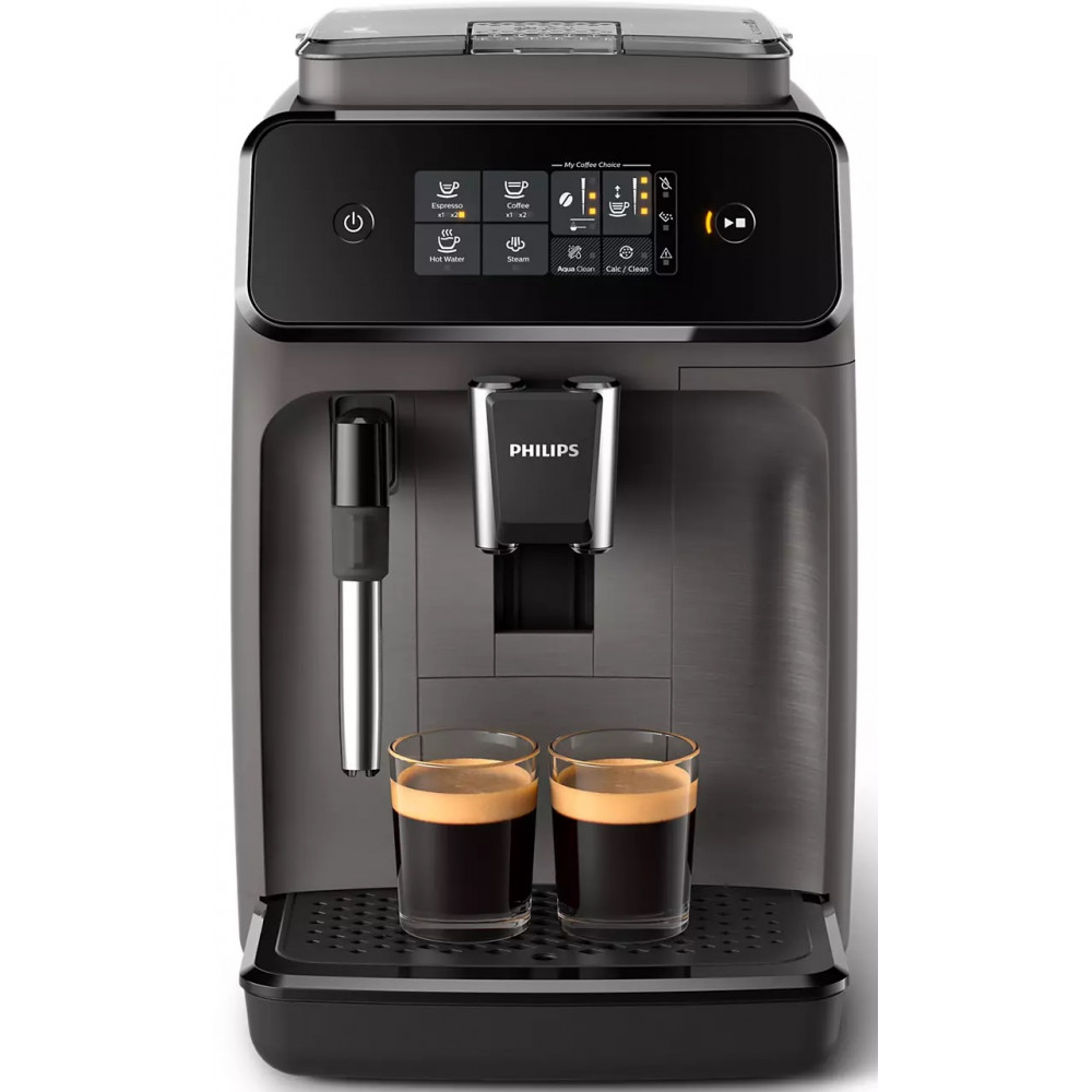 Кавомашина Philips Series 1200 1.8л, зерно, ручний капучинатор, авторецептів - 2, чорний