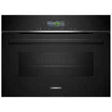 Духова шафа Siemens електрична компактна, 45л, A, дисплей, конвекція, ф-ція мікрохвиль, чорний Духова шафа Siemens електрична компактна, 45л, A, дисплей, конвекція, ф-ція мікрохвиль, чорний