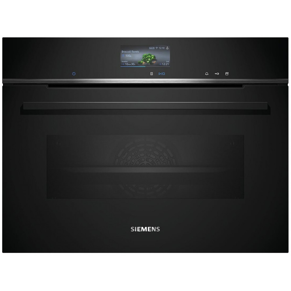 Духова шафа Siemens електрична компактна, 47л, A+, дисплей, конвекція, чорний