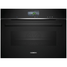 Духова шафа Siemens електрична компактна, 47л, A+, дисплей, конвекція, чорний Духова шафа Siemens електрична компактна, 47л, A+, дисплей, конвекція, чорний