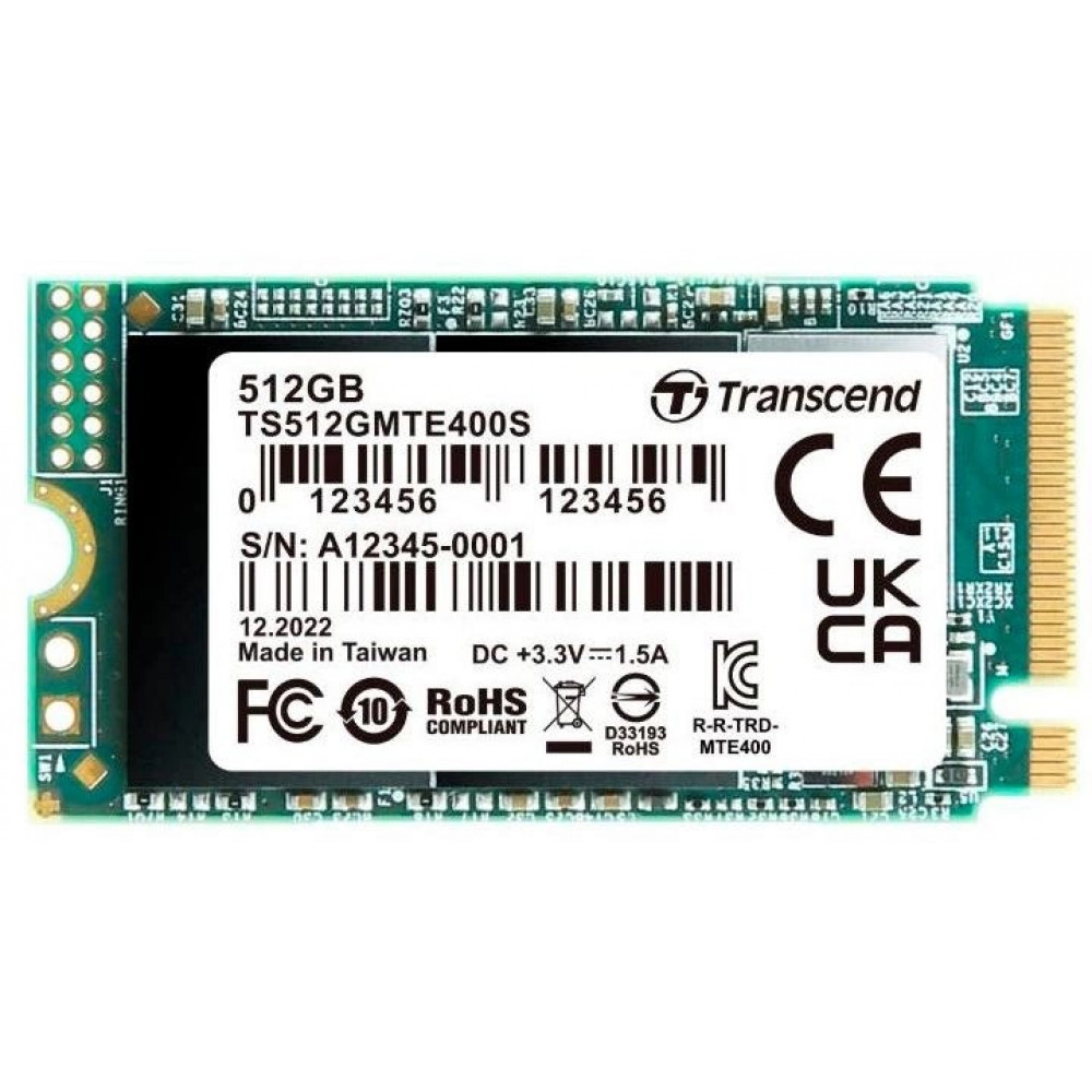 Накопичувач SSD Transcend M.2  512GB PCIe 3.0 MTE400S 2242