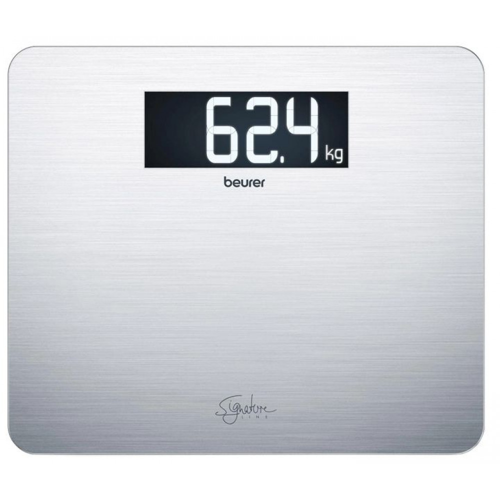 Ваги Beurer підлогові, 200кг, товщина 8мм, аnti-fingerprint, AAAx3 в комплекті, скло/сталь, сірий