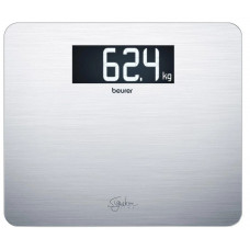 Ваги Beurer підлогові, 200кг, товщина 8мм, аnti-fingerprint, AAAx3 в комплекті, скло/сталь, сірий