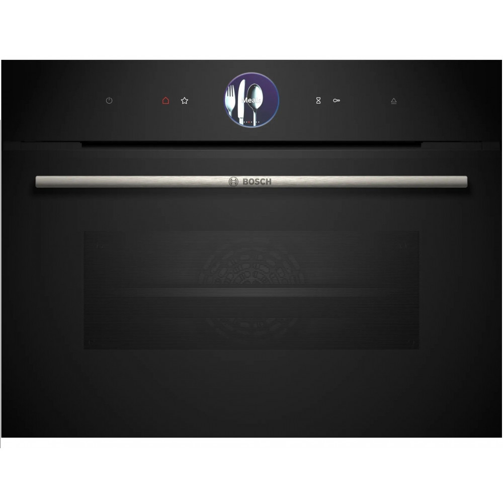 Духова шафа Bosch електрична компактна, 47л, A+, пара, дисплей, конвекція, чорний