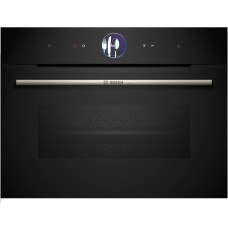 Духова шафа Bosch електрична компактна, 47л, A+, пара, дисплей, конвекція, чорний