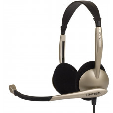 Гарнітура комп'ютерна стерео On-Ear Koss CS100i, 3.5мм, Uni Mic, 2.4м, кремовий Гарнітура комп'ютерна стерео On-Ear Koss CS100i, 3.5мм, Uni Mic, 2.4м, кремовий