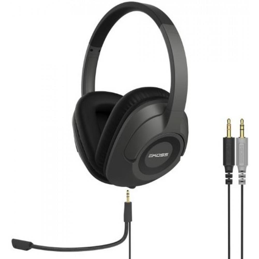 Гарнітура комп'ютерна стерео Over-Ear Koss SB42, 2x 3.5мм, Uni Mic, 2.4м, сірий
