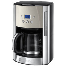 Кавоварка Russell Hobbs крапельна Luna Stone, 1.5л, мелена, LED-дисплей, підігрів чашок, чорно-сріблястий