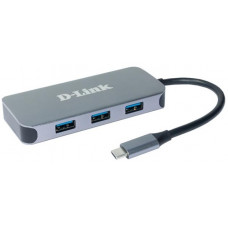 USB-Концентратор D-Link DUB-2335 3xUSB3.0, 1xUSB-C/PD, 1xHDMI 1.4b, 1xGE, USB-C