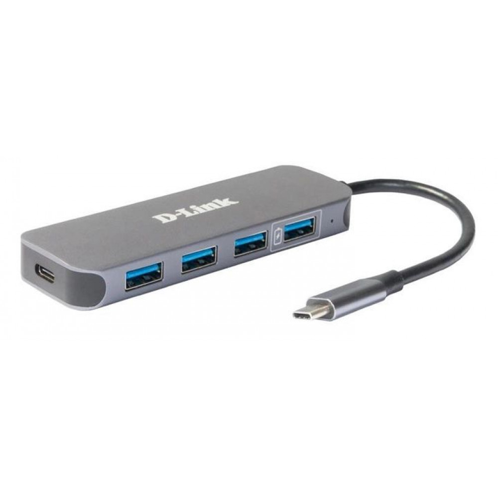 USB-Концентратор D-Link DUB-2340 3xUSB3.0, 1xUSB3.0 (Швидка зарядка), 1xUSB-C/PD, USB-C