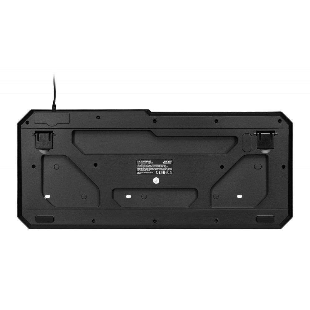 Клавіатура мембранна 2E GAMING KG315 110key, USB-A, EN/UA, RGB, чорний